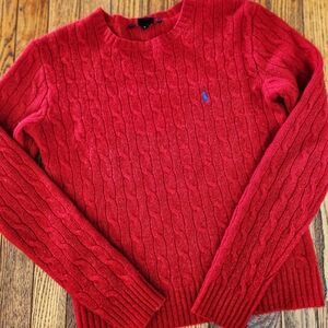 Ralph Lauren Sport Polo cable lambs wool sweater Med